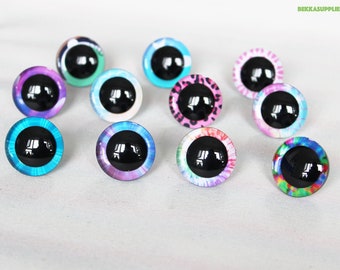 9/12/14/16/18/20/25/30/35mm - 20PCs Stuffed Plush 3D Glitter Toy Doll Safety Eyes