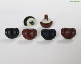 18mm--20PCs Black Brown Plush Doll Toy Safety Stripe Nose with washer #DIY amigurumi crochet plush doll toy making