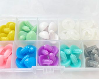 1 box Triangular Safety Noses with Washers in Assorted Colour DIY amigurumi plush stuffed