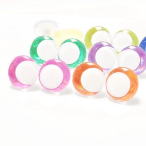 14-35 mm 10ペア 漫画 3D 丸型 面白いおもちゃ 安全目 グリッターカラーと白い瞳孔目とワッシャー付き #DIY あみぐるみ ぬいぐるみ作り