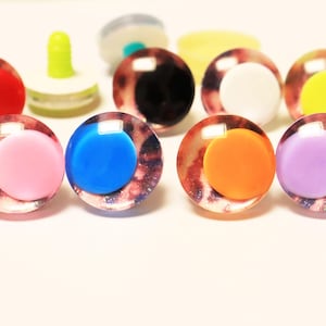 10Pairs 25mm 30mm Colourful Pupil Funny Style Safety Eyes & Colourful Disc Glitters and Washers #DIY plush amigurumi stuffed doll toy making