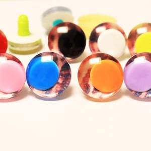 10Pairs 25mm 30mm Colourful Pupil Funny Style Safety Eyes & Colourful Disc Glitters and Washers #DIY plush amigurumi stuffed doll toy making