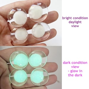 10Pairs 20mm 25mm 30mm Glow in the Dark Clear Safety Cartoon Eyes, Glowing Pupil + washer day & night effect #DIY amigurumi plush stuffed