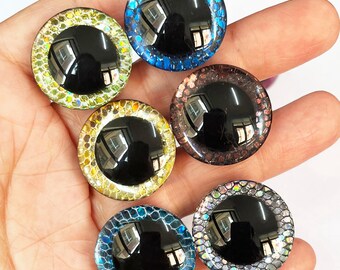 10 pares de ojos de seguridad 3D de colores brillantes de 9-12-14-16-18-20-25-30-35 mm con arandela y color brillante. Muñeco de peluche amigurumi de ganchillo DIY.