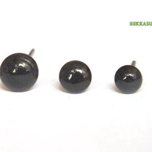 3mm-12mm 100PCs(50Pairs) - Black Eyes Doll Glass Eyes Needle Felting #Animal Bear Rabbit Puppet DIY Doll Toy Making