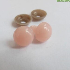 12mm 40PCs Flesh Colour Round Safety Eyes with Washer #DIY amigurumi plush stuffed doll toy making #plastic safety eyes