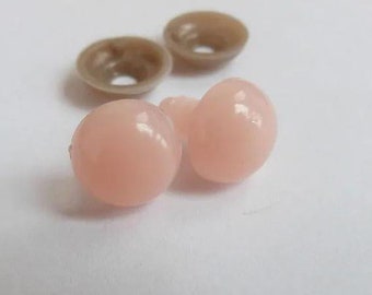 40 ojos de seguridad redondos de color carne de 12 mm con arandela. Muñeco de peluche amigurumi DIY. Ojos de seguridad de plástico.