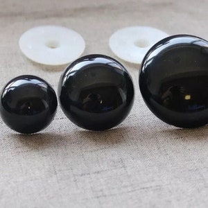 28mm 30mm 40mm 50mm 10PCs(5Pairs) Big Size Black Plush Toy Safety Eyes #DIY Amigurumi Knitted Toy Doll Crocheted Stuff Animal Craft Making
