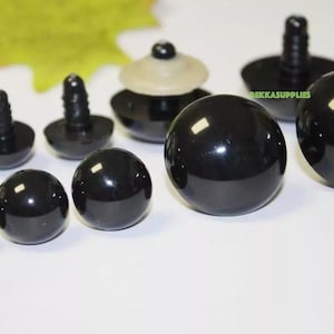 10Pairs Size 14mm-50mm Black Safety Eyes with Washer #DIY Amigurumi Knitted Stuffed Plush Crocheted Toy Doll making