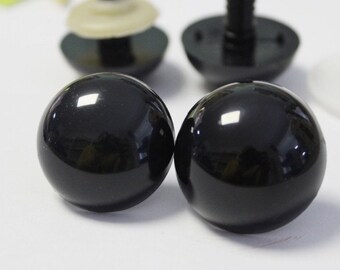 10 pares de ojos de seguridad negros de gran tamaño (28 mm, 30 mm, 40 mm, 50 mm) con arandela #DIY Peluche Amigurumi Relleno de Ganchillo Manualidades para Hacer Muñecas y Animales