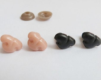 15x10mm--40PCs Black/Skin Color Safety Nose with washer #DIY doll animal making