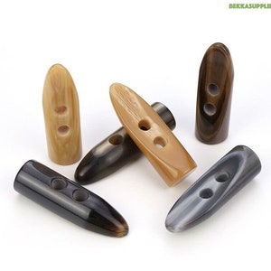 5PCs 50mm Toggle 2-Hole Resin Button for sewing/needlework/clothing DIY jacket/blazer/overcoat/bags making--8 colours option