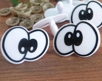 20PCs 32x27mm Olhos de segurança de plástico de desenho animado com arruela em branco e preto Olhos engraçados #DIY amigurumi pelúcia boneca de pelúcia brinquedo de animal