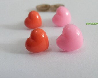 60PCs 12mm Red Safety Nose / 13mm Pink Safety Nose with Washer -- DIY amigurumi plushies stuffed doll animal craft
