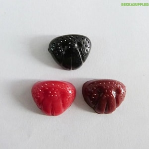 15x20mm 100PCs Plastic Animal Flat Nose in Red Black Brown colour--Flat Nose #DIY amigurumi plush stuffed doll animal making