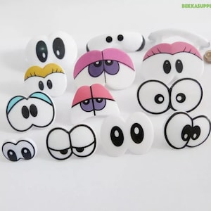 30 Stück - Cartoon Kunststoffspielzeug Sicherheitsaugen mit Scheibe #DIY Puppe Spielzeug Tier Handwerk #Plüsch gestrickte Häkelarbeit Handwerk - verschiedene Größe Option