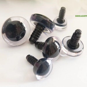 9mm 12mm 14mm 16mm 20mm 25mm 30mm 35mm 20PCs Doll Toy Clear 3D Safety Eyes with Washer #DIY Amigurumi Plush Stuffed Animal making