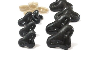 30PCs 12x18mm / 19x29mm / Mix 2 Sizes Black Plastic Safety Nose with Washer #DIY plush amigurumi doll toy making