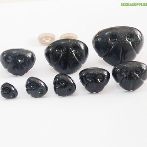 40PCs Size: 12/13/15/19/22/24/27/29/35mm - Black Safety Toy Bear Dog Nose with Washer #Amigurumi Crochet Plushies Stuff Toy Craft