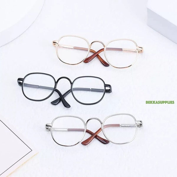 1 PC 8cm - Puppen-Mode-klassische Metallrahmen-Brille #DIY Spielzeug-Tier-Puppen-Handwerk, das Liefert #BJD Blyth amerikanische Mädchen-Puppe--1 Größe