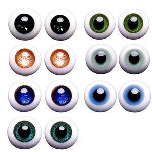 1 Pair 8mm / 10mm Doll Glass Eyeball BJD DIY doll eyes eyeball