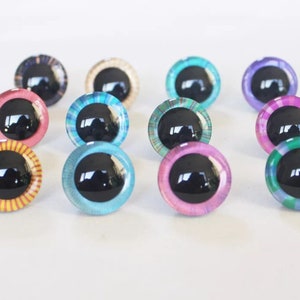 9-35mm [10 Pairs] 3D Toy Safety Eyes with washer #Doll animal craft #DIY Amigurumi Knitted Plush Stuffed Toy making