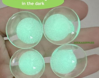 10Pairs 20mm 25mm 30mm Glow in the Dark Clear Safety Cartoon Eyes, Glowing Pupil + washer day & night effect #DIY amigurumi plush stuffed