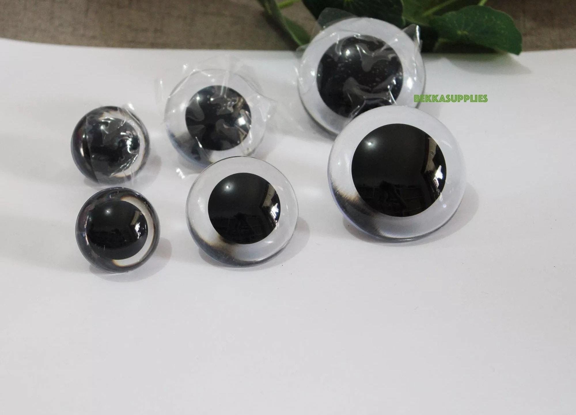 Kit 400 Occhi Di Sicurezza Per Bambole E Peluche - Plastici, Neri, Con Rondelle, Misure 5-12mm (5mm/6mm/8mm/10mm/12mm), Per Artigianato Fai Da Te