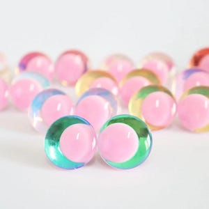 25mm 10Pairs 3D Safety Eyes Pink Pupil Cartoon Style Safety Eyes with Glitter Colour and Washer #DIY amigurumi plush crochet doll toy making