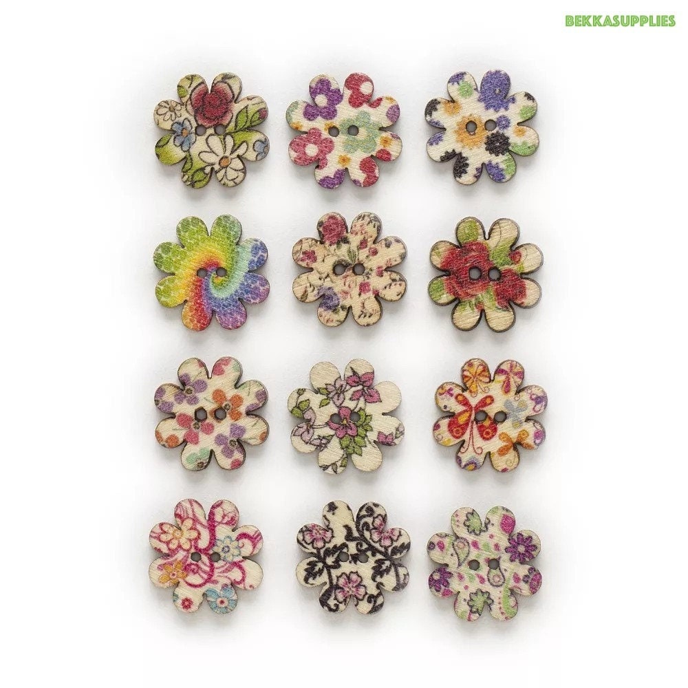 100 Stück Runde Holzknöpfe Naturfarben – 20mm Durchmesser, 2 Löcher, Für Nähen & Basteln