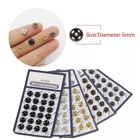 24PC s 5mm Pop DIY Mini Button Buckle Doll Kleding Metal Buckle