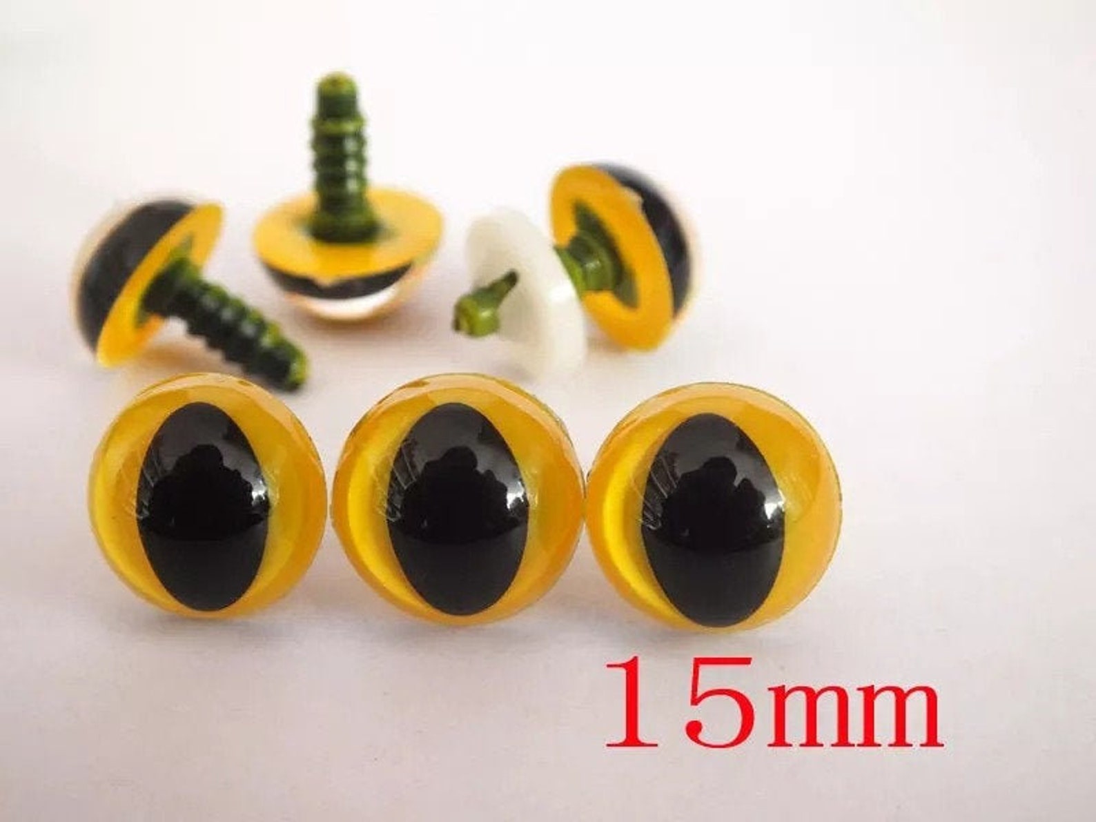 Ojos Amigurumis Seguridad 300 Para Muñecos 8-15 Mm (Negro,