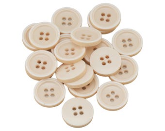 20PCs 15mm-18mm-20mm-23mm-25mm Resin 4-hole Button in Light Beige Colour Sewing Button #DIY sewing clothing blouse jacket scrapbooking