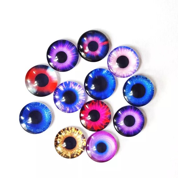 10/20Pcs Colorful Glass Eyes for DIY Sewing Dolls Crafts