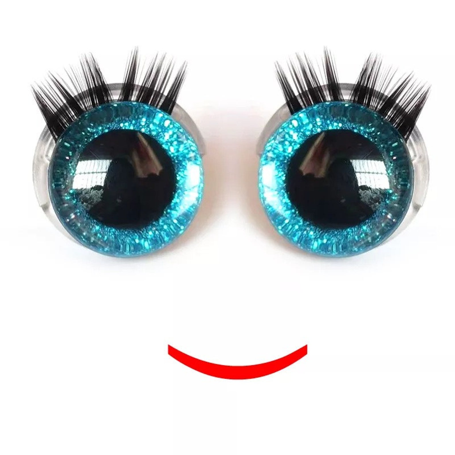 20pcs 20mm Glitter Safety Eyes With Eyelashes and Washer Etsy Hong Kong
