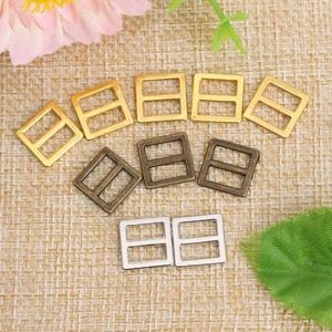 20 stuks 40 stuks 6 mm/7 mm/8,5 mm pop kleine tri-glide metalen gespen afbeelding 4