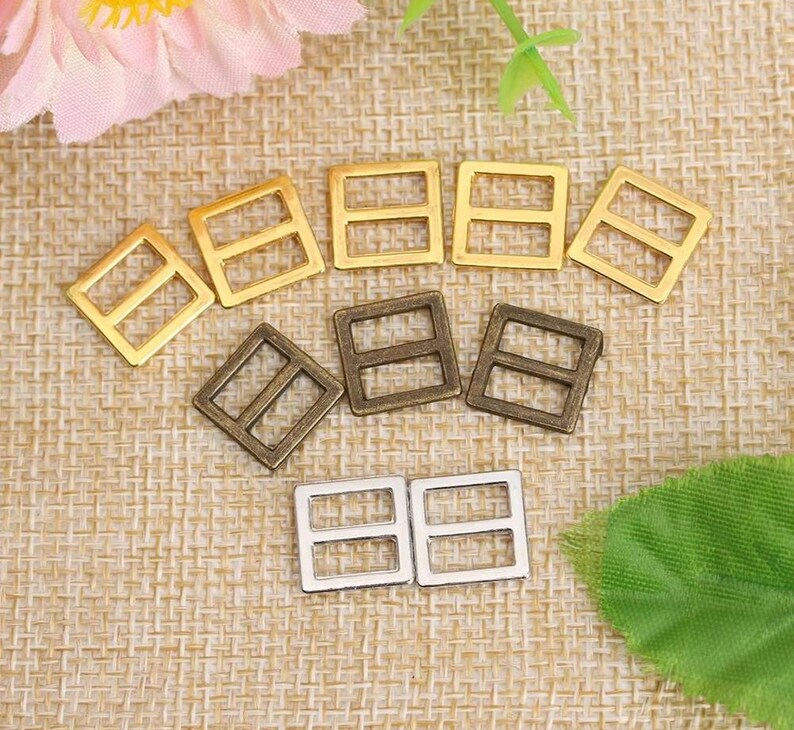 20 stuks 40 stuks 6 mm/7 mm/8,5 mm pop kleine tri-glide metalen gespen afbeelding 4