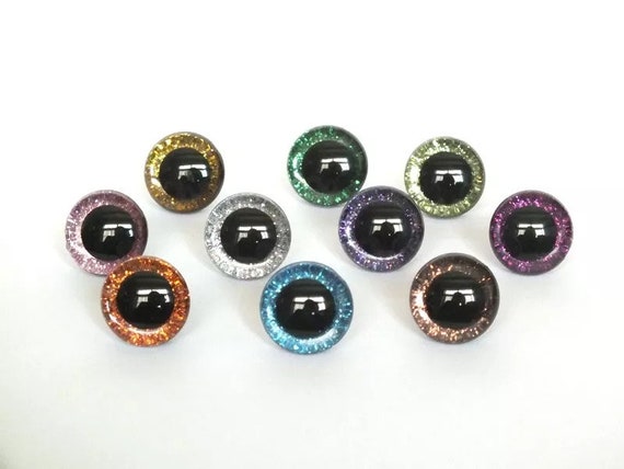 Animal eyes - safety eyes coloured 15mm - 40pcs