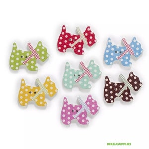 Größe: 29x21mm Niedliche Doggie 2-loch Holzknopf--2 Design-Option