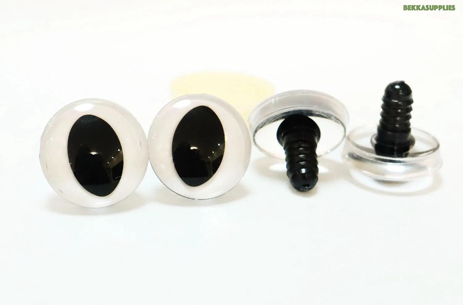 専用ページ⑩ 20pcs 10mm-30mm Cat Safety Eyes White Eyeball Disc and Black Pupil