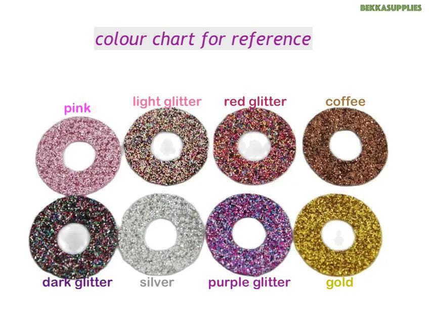 20 Occhi Glitterati Per Animali All'Uncinetto | 12-20mm Occhi Di Sicurezza Per Amigurumi - Foto 5