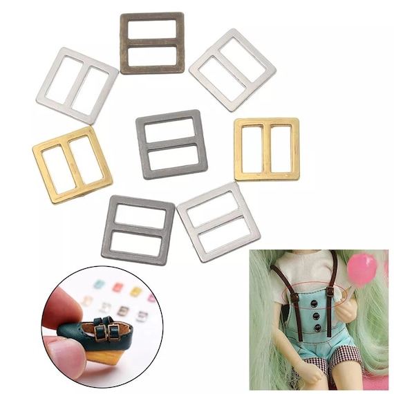 20PCs 40PCs 6mm/7mm/8.5mm Doll Tiny Tri-Glide Metal Belt Buckles