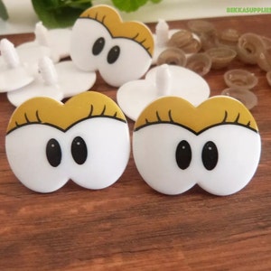 28x35mm Printed Plastic Toy Safety Eyes #DIY doll toy animal craft #plush knitted crochet animal craft--Quantity: 50/200PCs