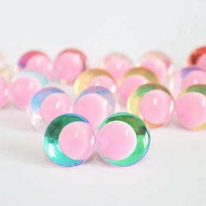 25mm 10Pairs 3D Safety Eyes Pink Pupil Cartoon Style Safety Eyes with Glitter Colour and Washer #DIY amigurumi plush crochet doll toy making