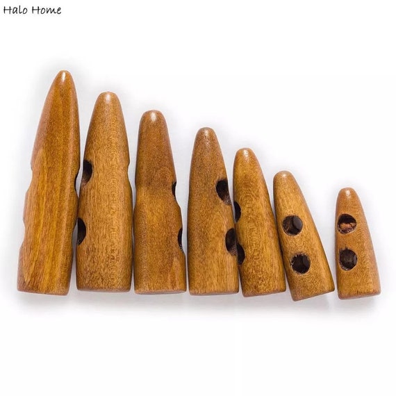 Pmandgk Lot de 50 boutons en bois 2 trous ronds mélangés pour couture Scrapbooking 25 mm (1 pouce) Dia