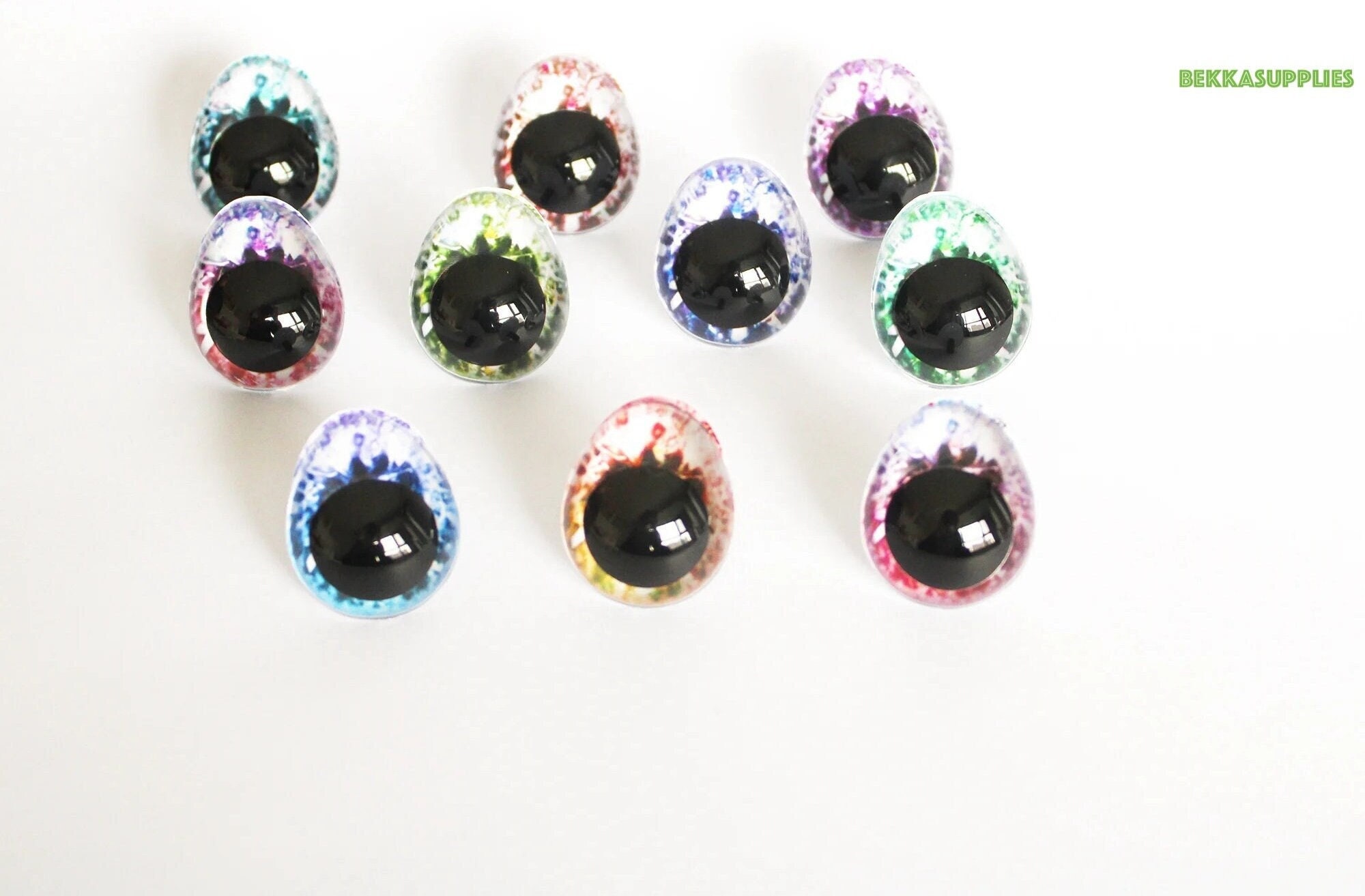200 Occhi Finti Glitterati Autoadesivi 20 Mm – Per Artigianato, Decorazioni Fai Da Te E Biglietti