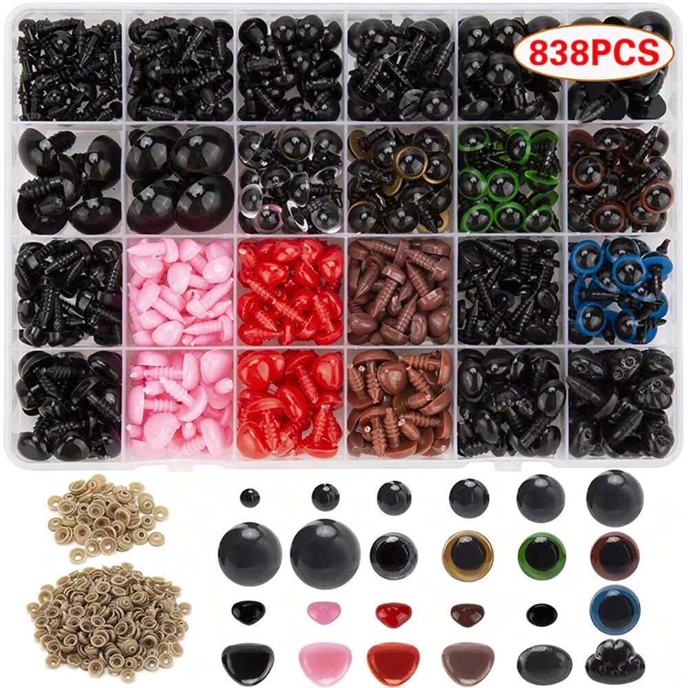 1 Box 838PCs DIY Safety Eyes Set Plastic Colorful Safety Eyes Etsy