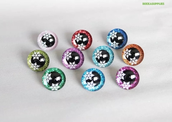 20pcs 3D Glitter Safety Eyes For Amigurumi Toys DIY Teddy Bear