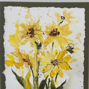 Aquarelle florales jaunes