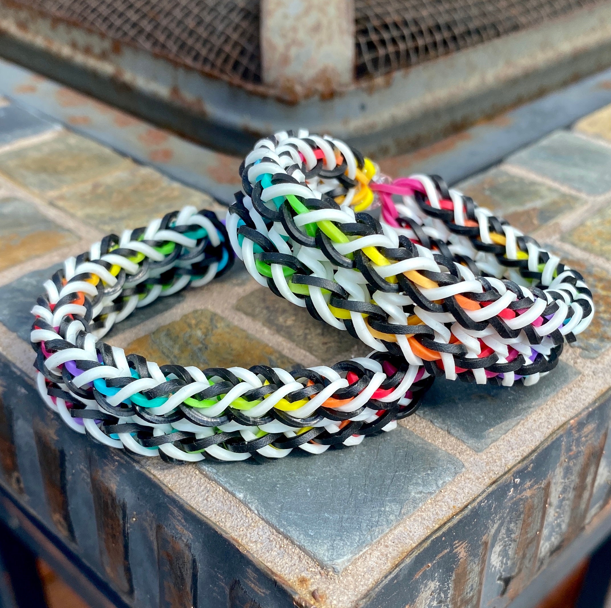 CUSTOM ORDER Rainbow Fishtail Bracelet Rainbow Braided Band Rainbow Loom  Bracelet Kid Gifts and Birthday Party Favors -  Finland